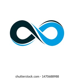 Endless Infinity Loop vector symbol, conceptual logo special design.