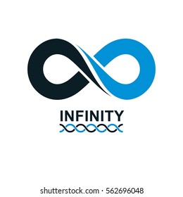 Endless Infinity Loop vector symbol, conceptual logo special design.