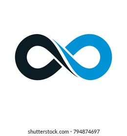 Endless Infinity Loop vector symbol, conceptual logo special design.