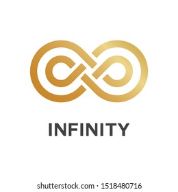 Endless Infinity symbol logo design 