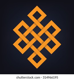 Endless Knot. Buddhism Sign