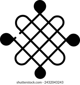 Endless Knot glyph and line vector illustration
