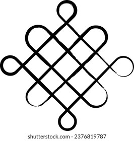 Endless Knot hand drawn vector illustration