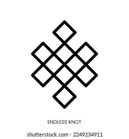 endless knot icon. Line Art Style Design Isolated On White Background