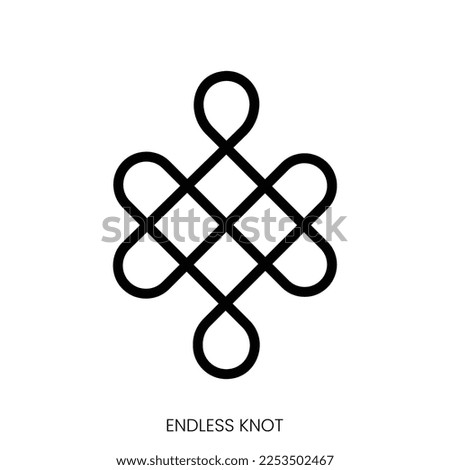 endless knot icon. Line Art Style Design Isolated On White Background