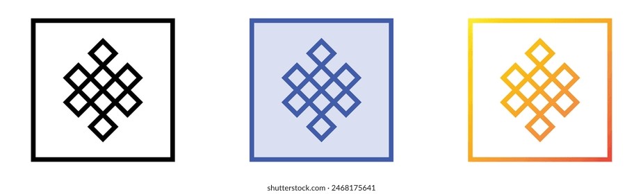 endless knot icon. Linear, Blue Fill and Gradient Style Design Isolated On White Background