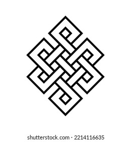 Endless Knot Karma Vector Sign Symbol Illustration