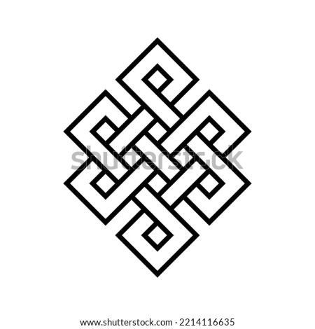 Endless Knot Karma Vector Sign Symbol Illustration