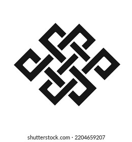 Endless Knot Simple Designbuddhismspirituality Stock Vector (Royalty ...