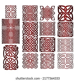 Endless Knots Set Vector Illustration. Chinese Knots. Endless Knot Or Eternal Knot
