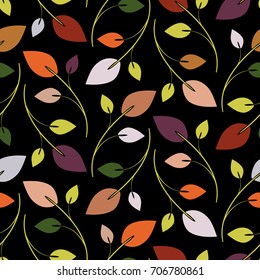 Endless leaves texture for wrapping, textiles, paper, wallpaper.