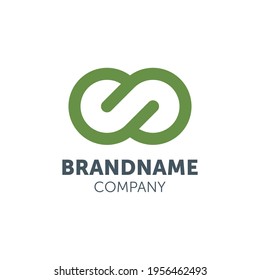 diseño de logotipo sin fin con geometría