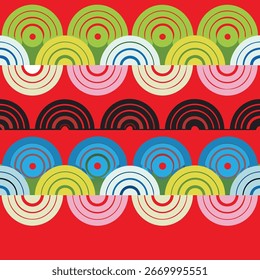 Vetor de design de padrão de rolagem infinito de borda em loop infinito