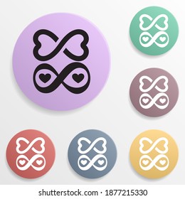 Endless love badge color set icon. Simple glyph, flat vector of valentine's day- wedding icons for ui and ux, website or mobile application