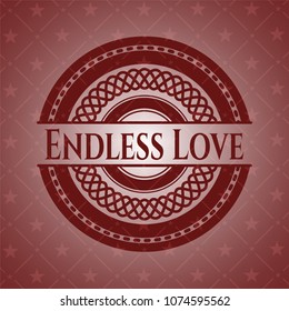  Endless Love badge with red background