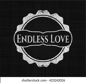 Endless Love with chalkboard texture