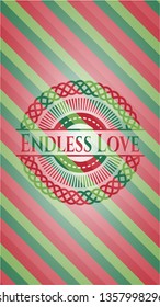 Endless Love christmas style emblem.