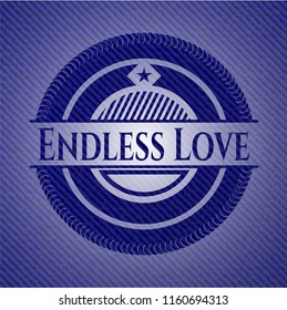 Endless Love emblem with jean background