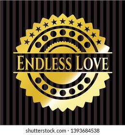 Endless Love gold badge. Vector Illustration. Detailed.