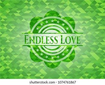  Endless love green abstract badge