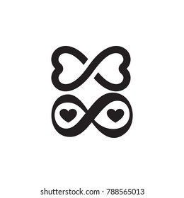 Endless love icon. Valentine's Day elements. Premium quality graphic design icon. Simple love icon for websites, web design, mobile app, info graphics on white background