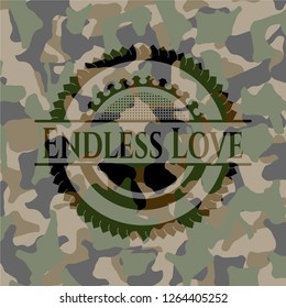 Endless Love on camouflage pattern