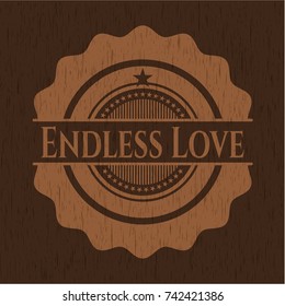 Endless Love realistic wooden emblem