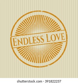 Endless Love rubber grunge stamp