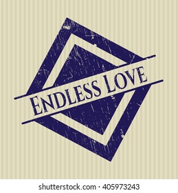 Endless Love rubber grunge stamp