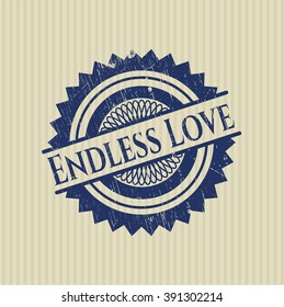 Endless Love rubber grunge texture stamp