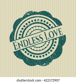 Endless Love rubber grunge texture stamp
