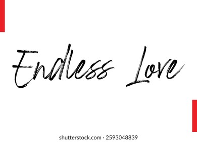 Endless Love Love Saying Cursive Typography Text Lettering