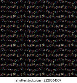 Endless love is you romantic seamless pattern