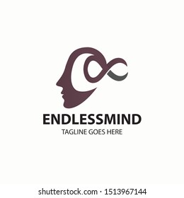 Endless mind logo design template. Infinity logo. Vector illustration