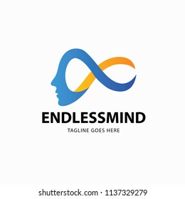 Endless Mind Logo, Infinity Mind Logo, Vector Illustration