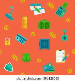 Endless money protection and banking background.