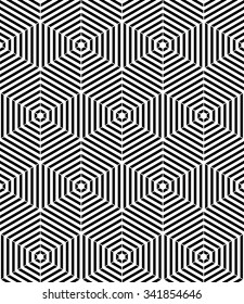 Endless monochrome symmetric pattern, graphic design. Geometric intertwine optical composition.