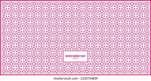 endless multiple pink subtract shape pattern.