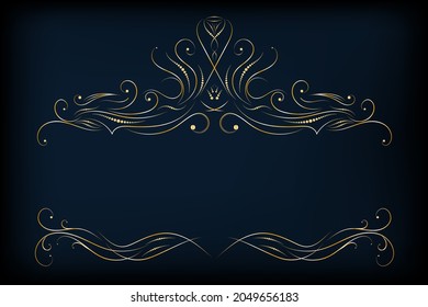 Endless ornamental border for ribbons, fabric, wrapping, wallpaper, tape.