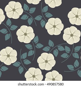 Endless pattern with beautiful flowers and leaves can be used for textile,linen, tile, kids cloth, pattern fills and more creative designs. 