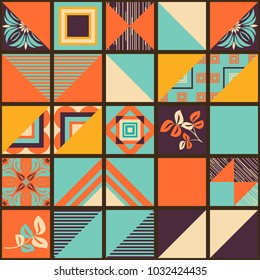 Endless pattern can be used for ceramic tile, wallpaper, linoleum, textile, web page background. Vector 
