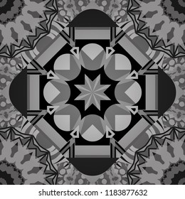 Endless pattern can be used for ceramic tile, linoleum, textile, backgrounds. Vector seamless abstract pattern with diagonal stripes on texture background in retro black, white and gray colors.