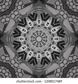 Endless pattern can be used for ceramic tile, linoleum, textile, backgrounds. Vector seamless abstract pattern with diagonal stripes on texture background in retro gray, black and white colors.