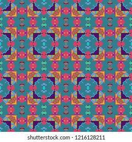 Endless pattern can be used for ceramic tile, linoleum, textile, backgrounds. Vector seamless abstract pattern with diagonal stripes on texture background in retro purple, blue and magenta colors.