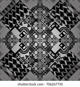 Endless pattern can be used for ceramic tile, linoleum, textile, backgrounds. Vector seamless abstract pattern with diagonal stripes on texture background in retro black and white colors.