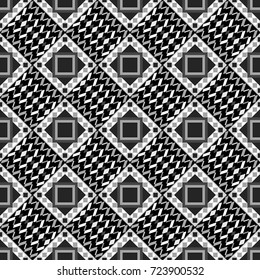 Endless pattern can be used for ceramic tile, wallpaper, linoleum, textile. Vector seamless abstract pattern with diagonal stripes on texture background in retro white, gray and black colors.
