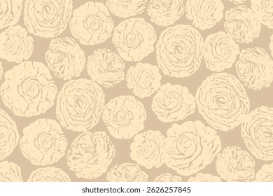 endless pattern of decorative blossom flowers 