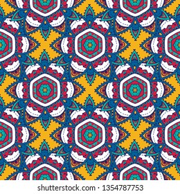 Endless pattern for design fabric or wallpaper. Vintage. Patterns of mandala. For design or decor