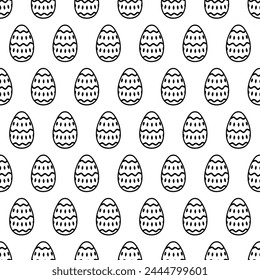 endless pattern of easter eggs