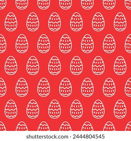 endless pattern of easter eggs illustration on color background.